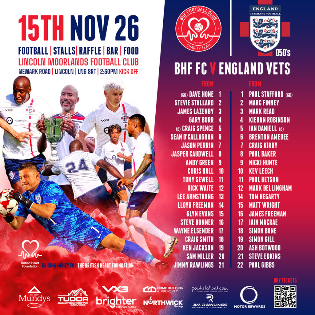 BHF v England (15th November 2026) SQUADS